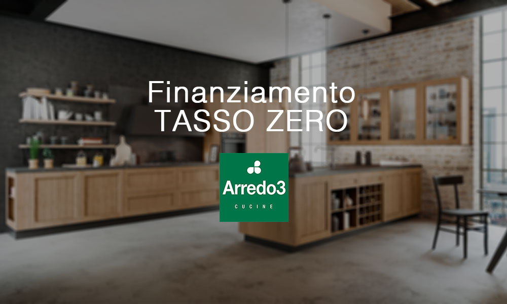Cucine Arredo3 con finanziamento a tasso zero a Lecco, Monza, Milano e Bergamo